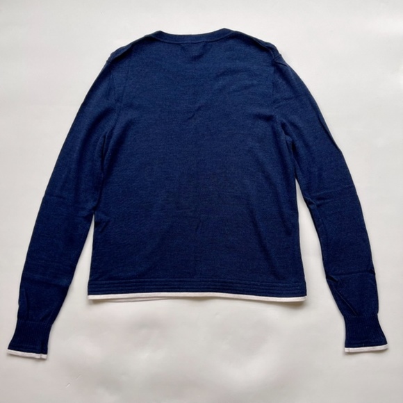 Club Monaco Crew Neck Navy Blue Sweater. Size Large - Picture 4 of 12